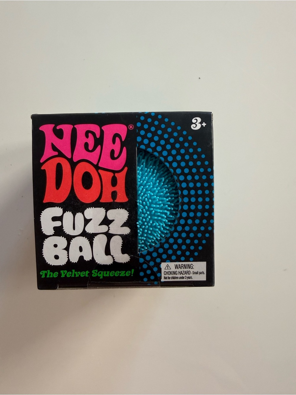 New NeeDoh Fuzz Ball -  Blue Sensory Squeeze Toy